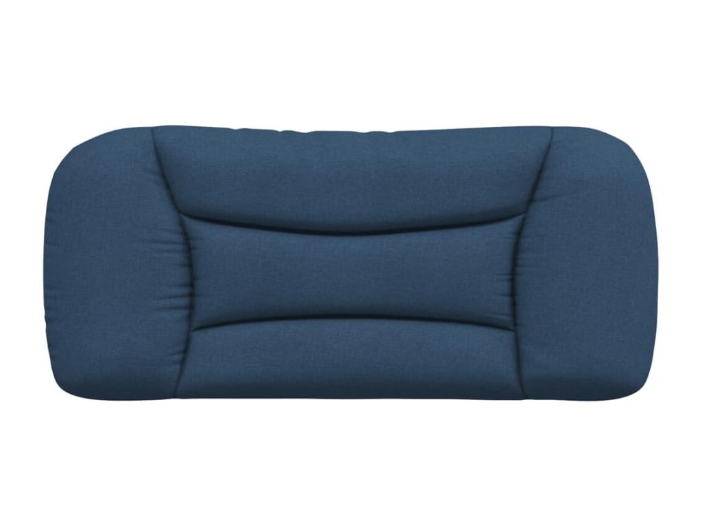 Tête de lit coussin bleu 90 cm tissu TTQT72836
