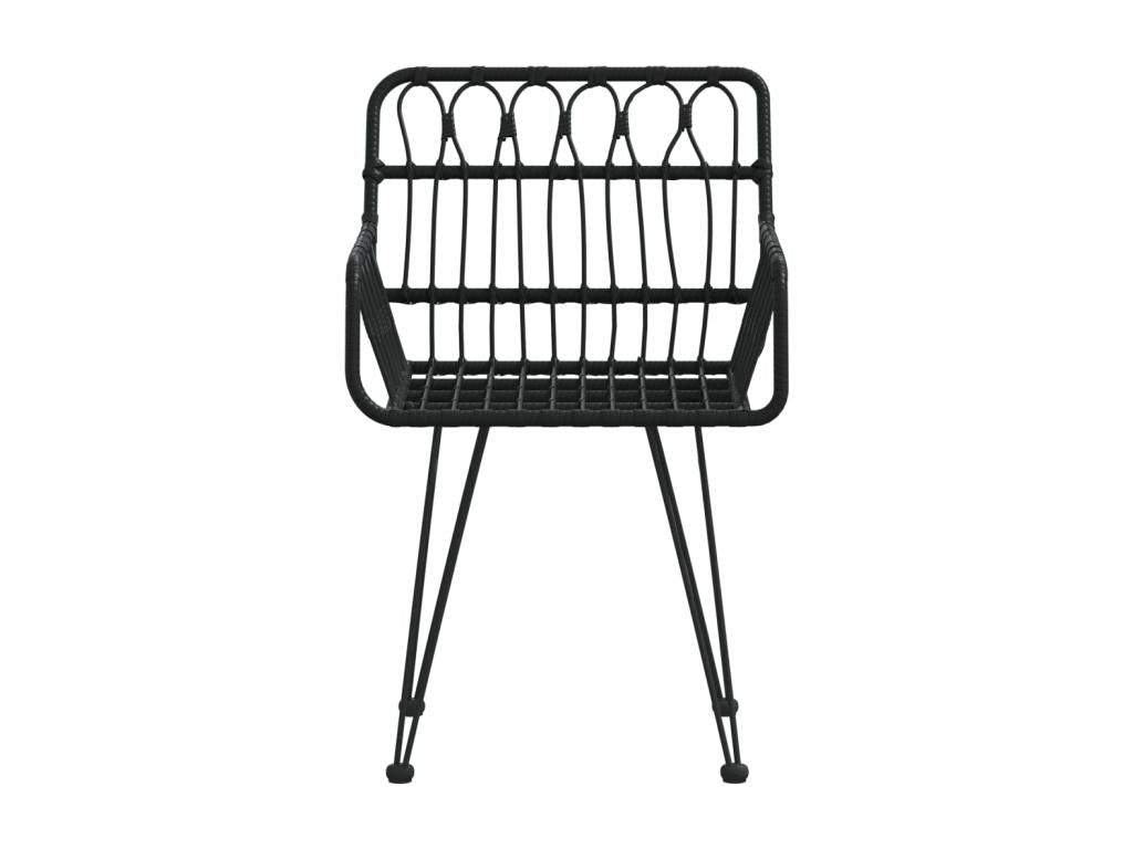 Chaises de jardin lot de 2 avec accoudoir Noir 56x64x80 UXCR31436