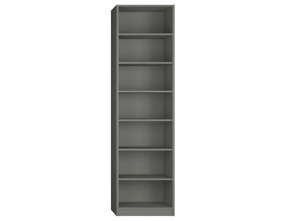 Colonne bibliothèque 6 étagères coloris gris graphite mat largeur 50 cm WXAO10698