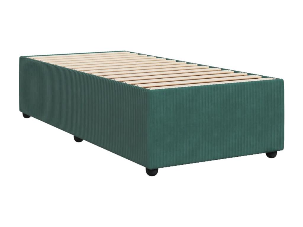 Sommier à Cosymeub de lit avec matelas Vert foncé 100x200 cm VRQI32285