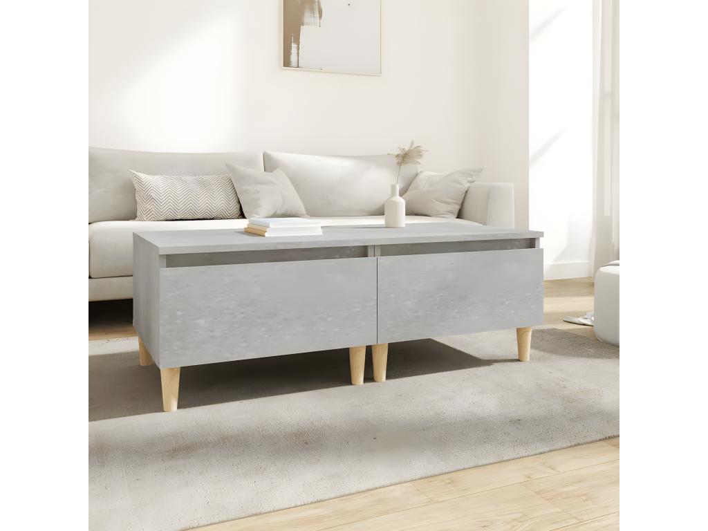 Tables d'appoint 2 pcs Gris béton 50x46x35 Bois d'ingénierie HAVH81523