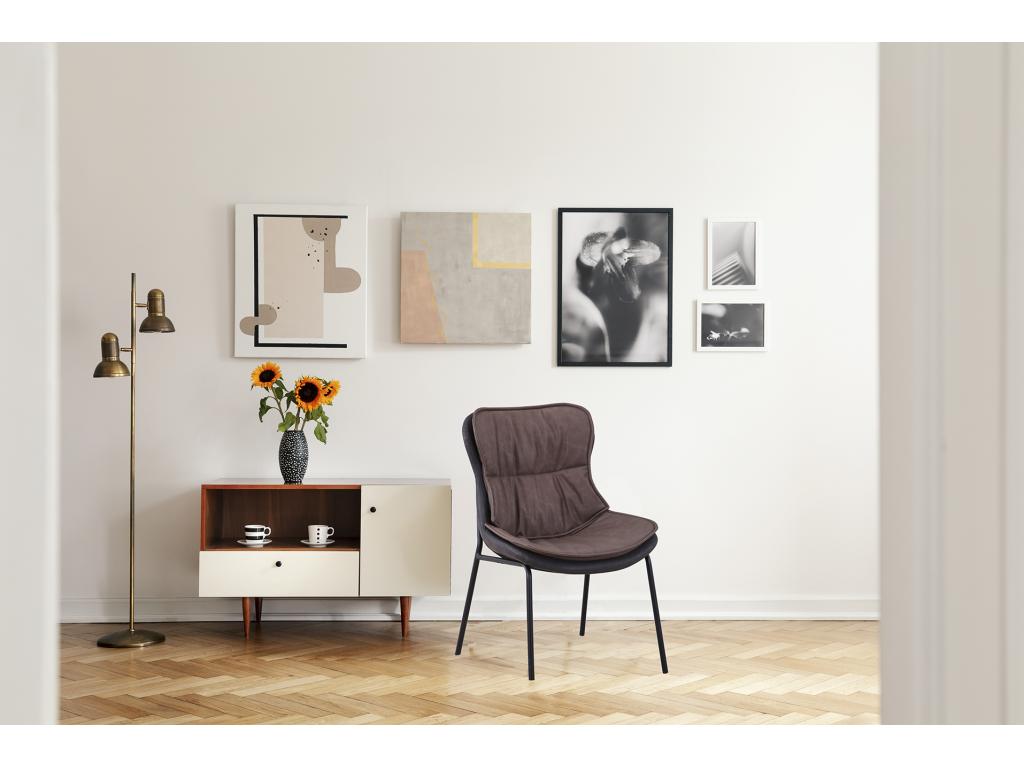 Chaise Design Cosymeub 84cm Marron Clair / Foncé XSDY09854