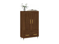 Buffet haut chêne marron 69.5x31x115 cm bois d'ingénierie DXBI97148