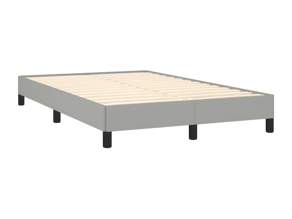 Sommier à Artigeo de lit et matelas gris clair 120x190 cm tissu RJGA29310