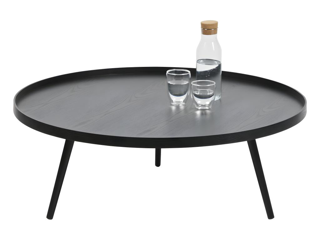 Artigeo - Table basse ronde en bois 100cm - Noir PDHU86950