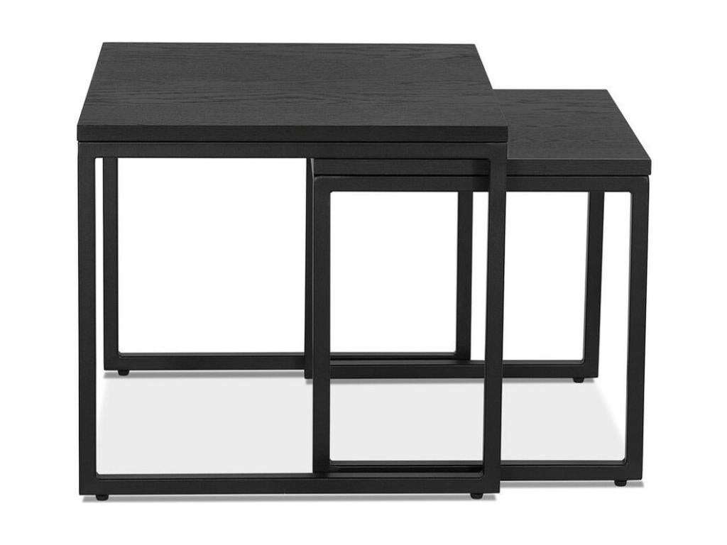 Lot de 2 Tables de Rendez-vous Gigognes Artigeo 50cm Noir IDPG22246