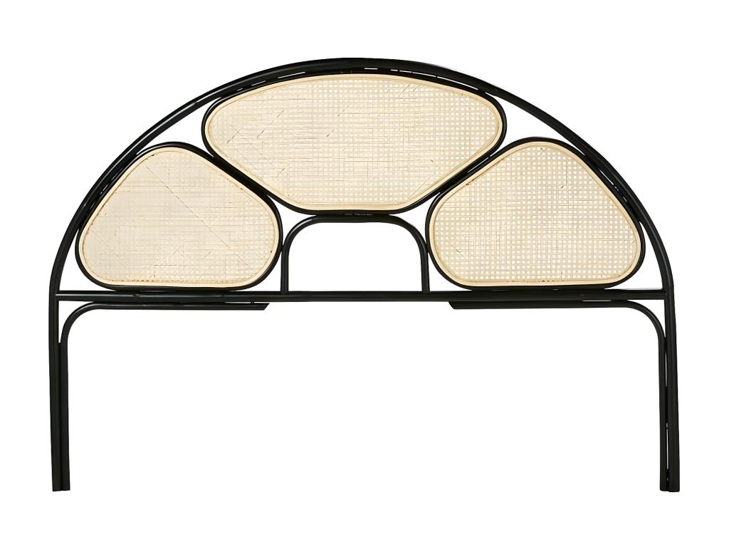 Tête de lit en cannage et rotin noir 160 cm UQWV26843