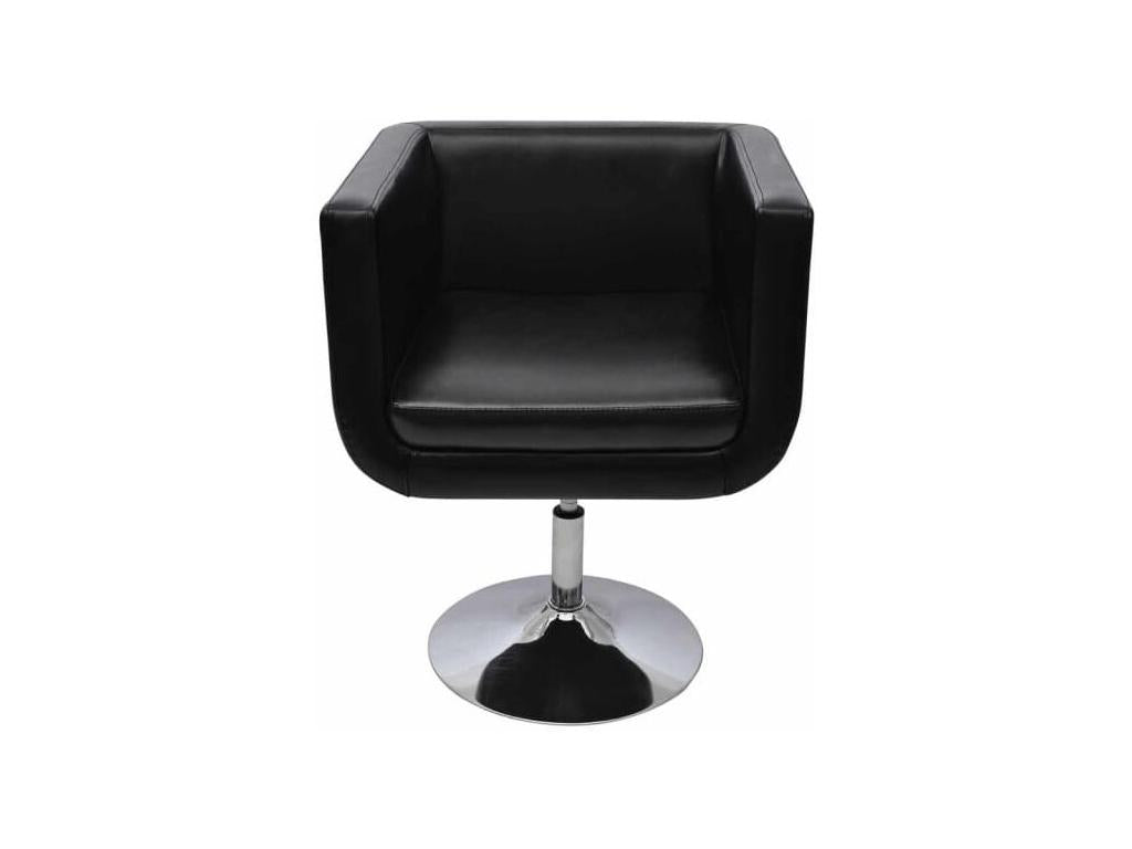 Fauteuil de bar lot de 2 cuir artificiel noir QIIE57838