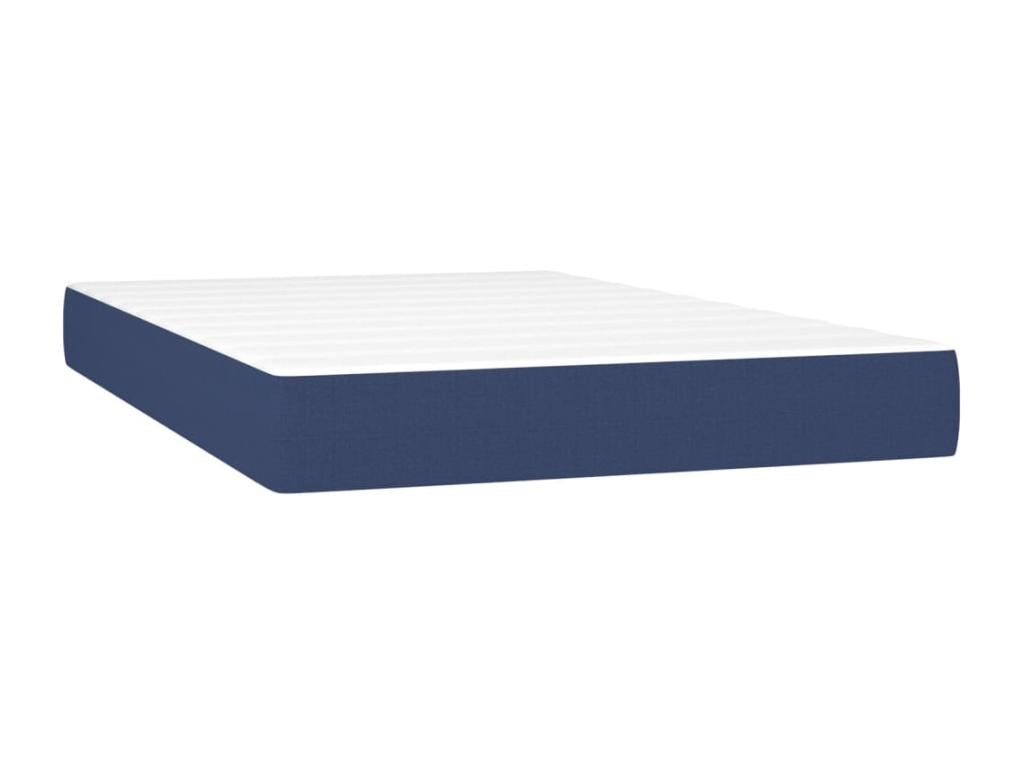 Lit à sommier tapissier avec matelas Bleu 120x200 cm Tissu QGKR40158