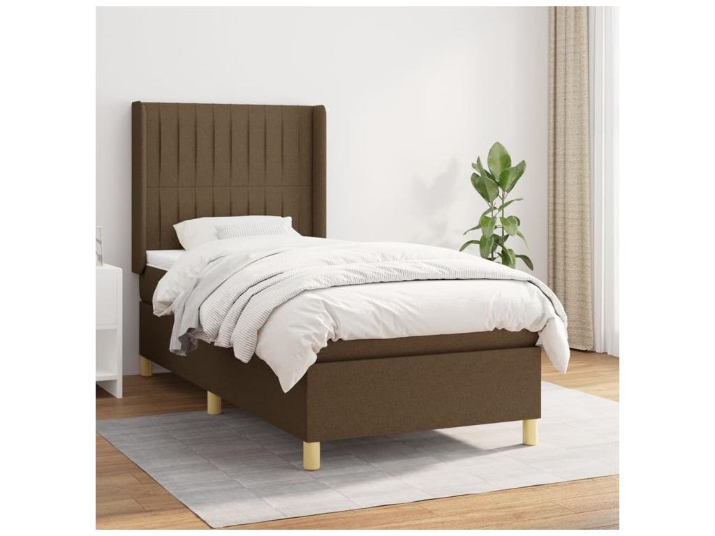 Sommier à Artigeo de lit avec matelas Marron foncé 90x200 AKMA23196