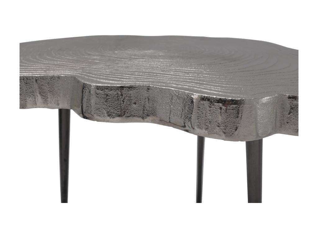 Table d'Appoint Design Wood Cosymeub 65cm Argent BMOD44999