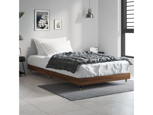 Cadre de lit chêne marron 90x200 cm bois d'ingénierie QQTF43762