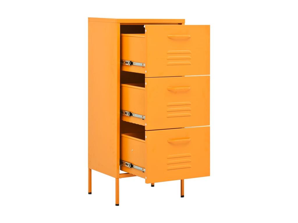 Armoire de rangement Jaune moutarde 42.5x35x101.5 cm Acier REOP46514