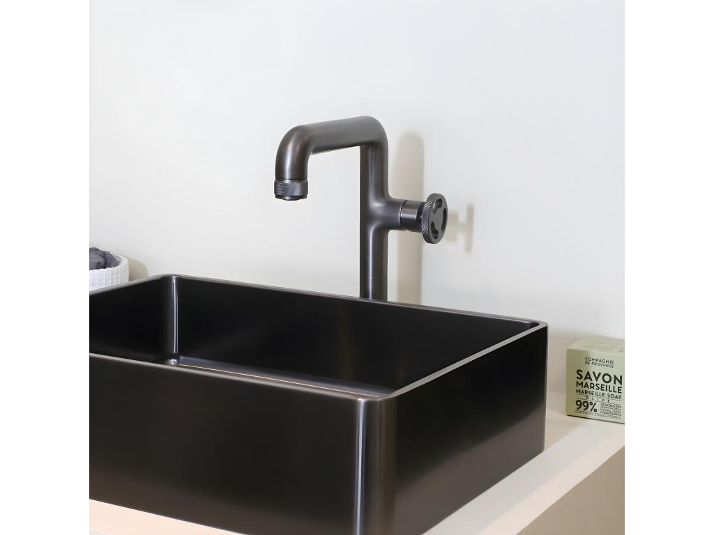 Cosymeub mitigeur lavabo haut gris gun métal - Cosymeub WKVN52532