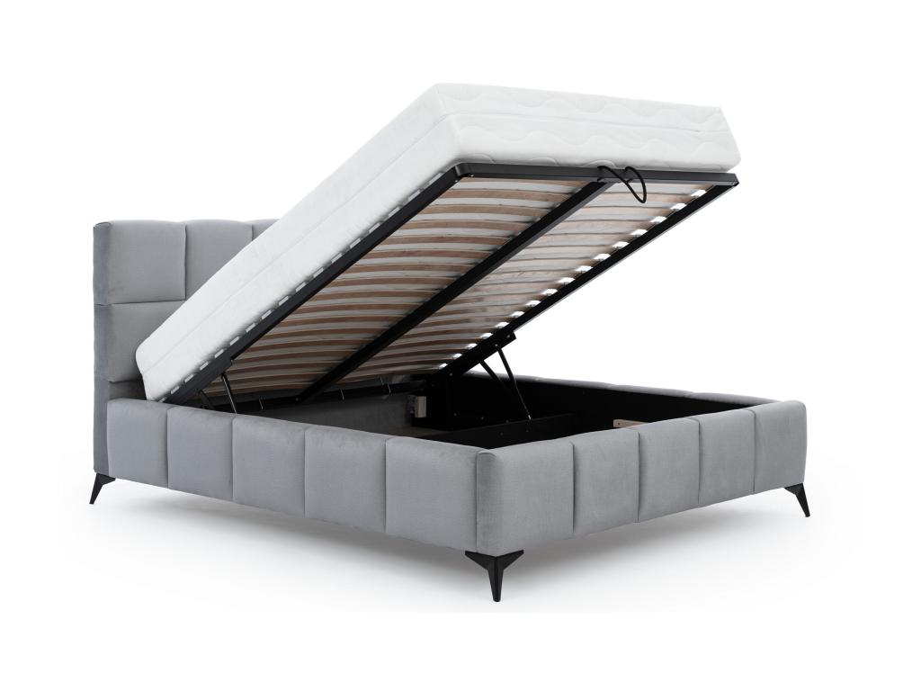 Lit coffre de luxe velours capitonné Mister-Couleur Jaune Artigeo-140x200 JOII06664