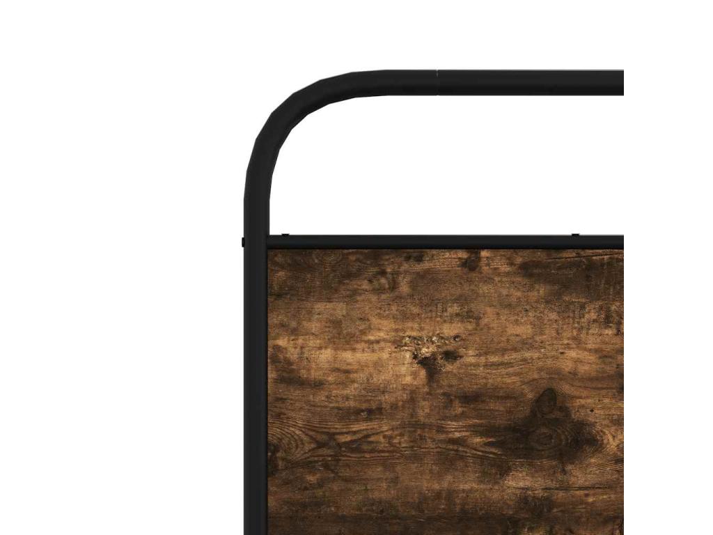 Cadre de lit sans matelas 107x203 cm chêne fumé bois ingénierie CLVW08172