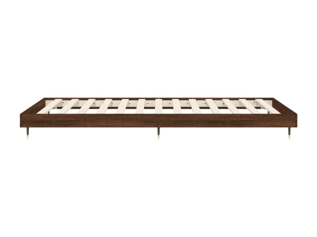 Cadre de lit chêne marron 90x200 cm bois d'ingénierie QQTF43762