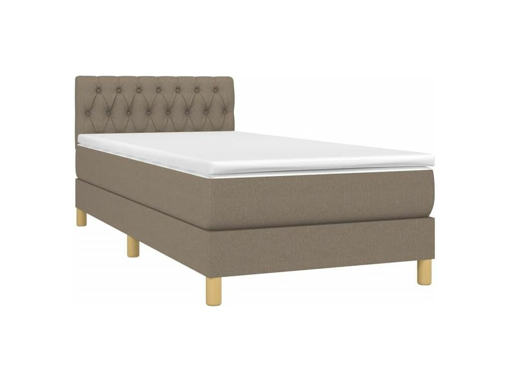 Sommier à Artigeo de lit avec matelas Artigeo 90x200 Tissu HLGW85137