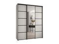 ARMOIRE Artigeo 5 À PORTES COULISSANTES 235.2/180/45 3 portes Blanc/Blanc/Noir UWBB89117