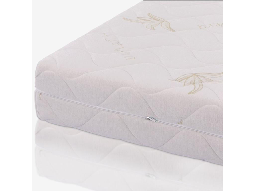 Matelas Cosymeub Mousse 140x190 hauteur 25 cm - Housse amovible revêtement Aloe Cosymeub - Premium SOTG95163