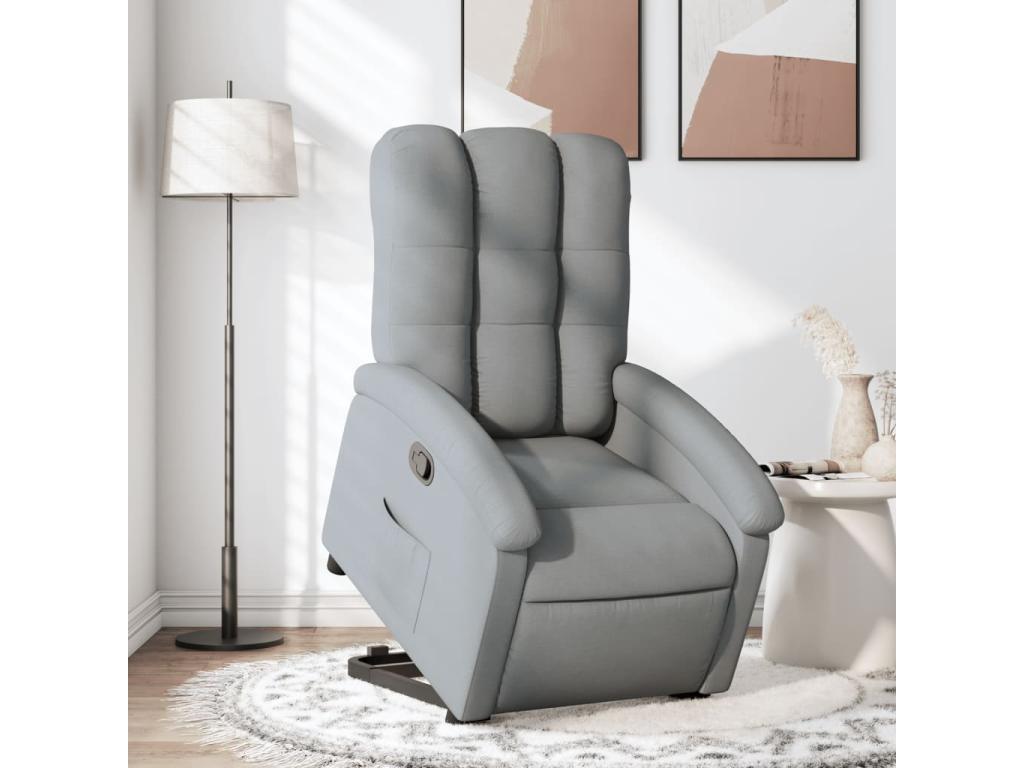 Fauteuil inclinable Gris clair Tissu ZGID14697