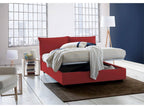 Lit double Artigeo Lit coffre avec revêtement en tissu Made in Italy Ouverture frontale avec matelas 160x200 cm inclus Rouge CUDK21880