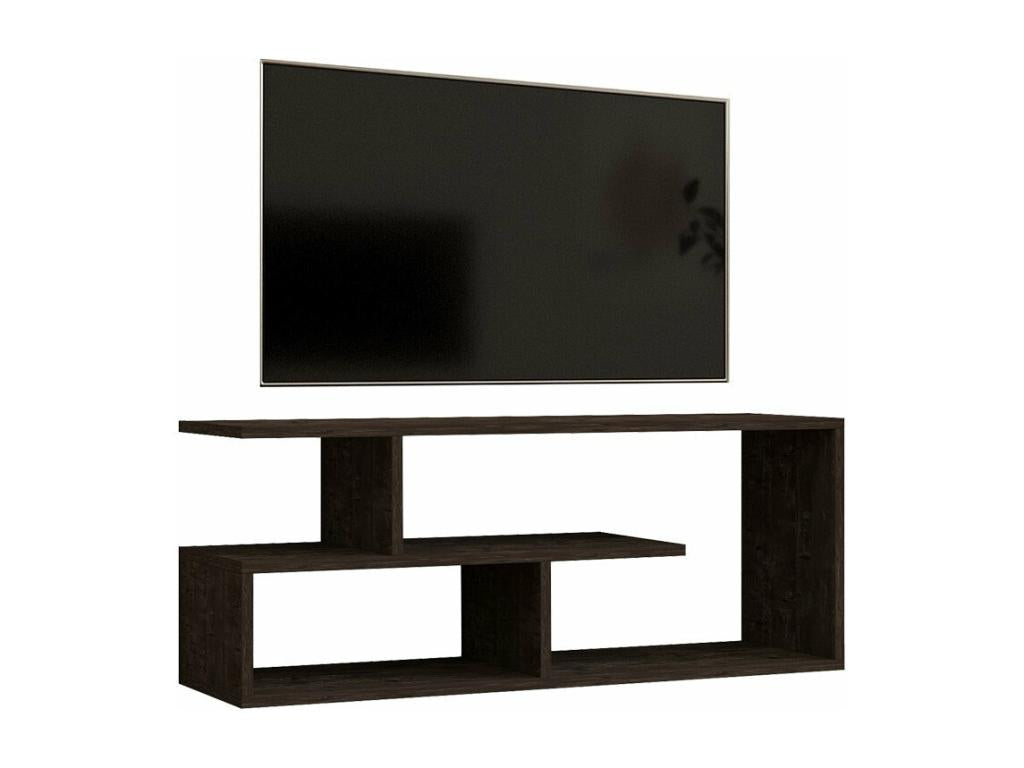 meuble tv Artigeo mélaminé noir-gris foncé 100x29.5x40 cm QCPT08337