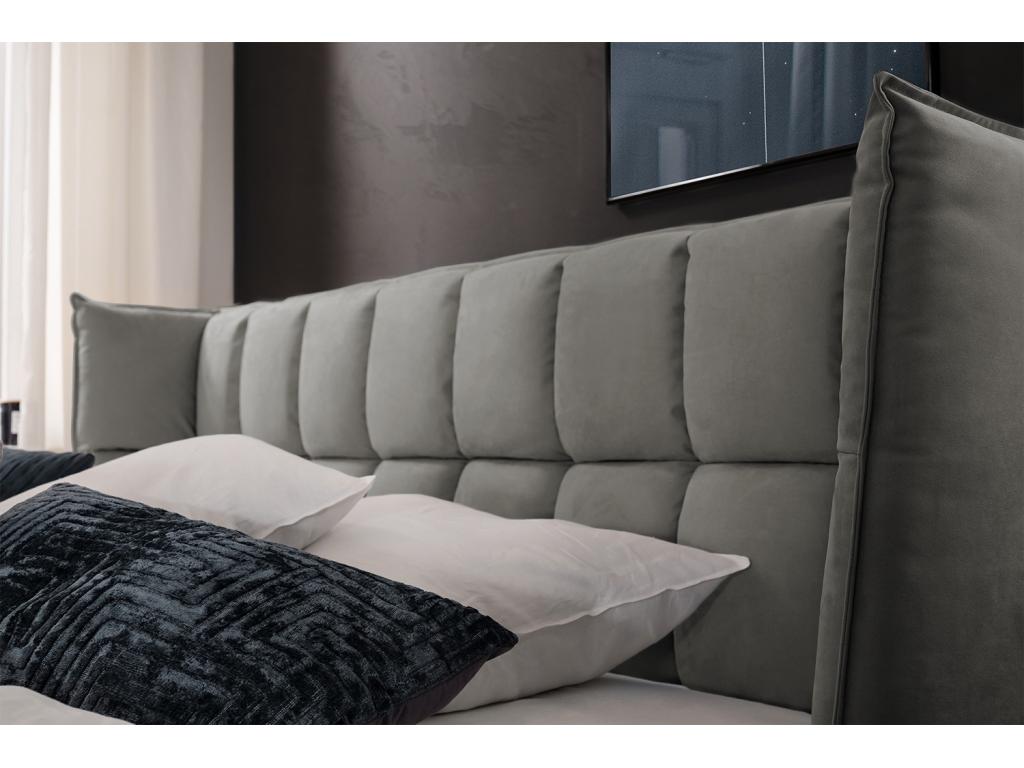 Lit - anthracite tissu tissé - Cosymeub FOPG62723