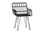 Chaises de jardin lot de 2 avec accoudoir Noir 56x64x80 UXCR31436