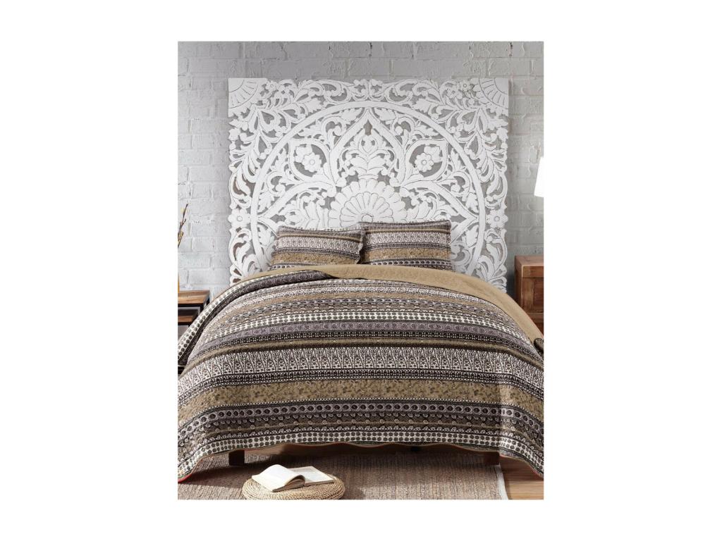 Tête De Lit Bois Blanc 120x4x120cm - Décoration d'Autrefois LXAZ21434