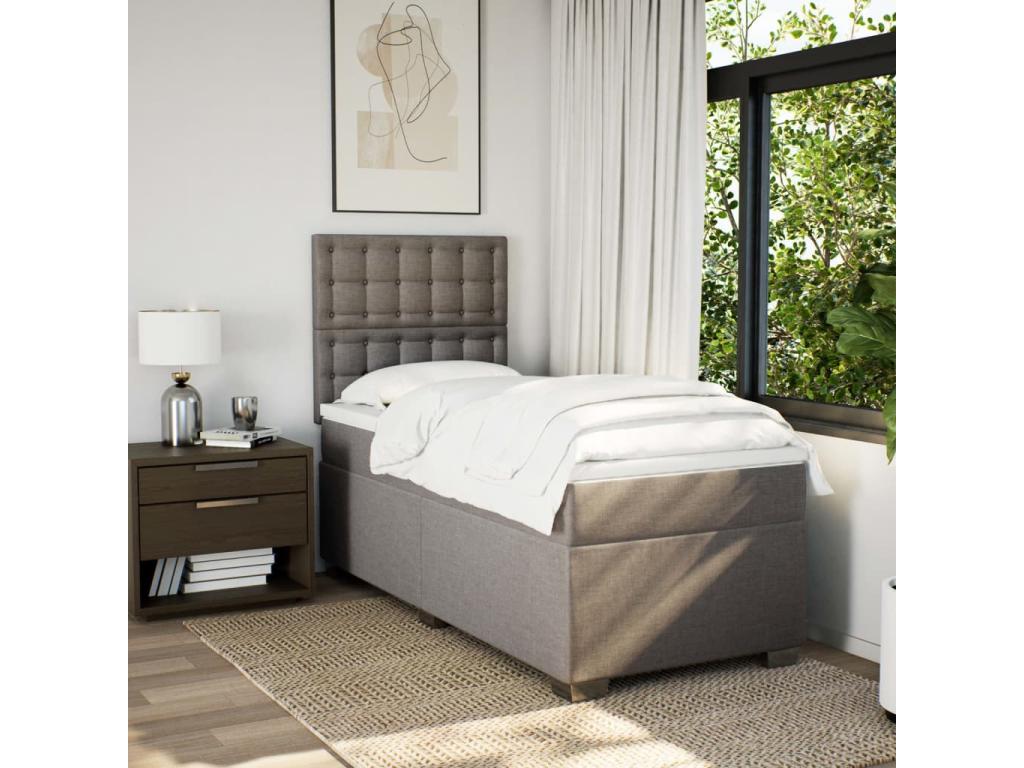 Sommier à Artigeo de lit avec matelas Artigeo 100x200 cm Tissu KHTF51788