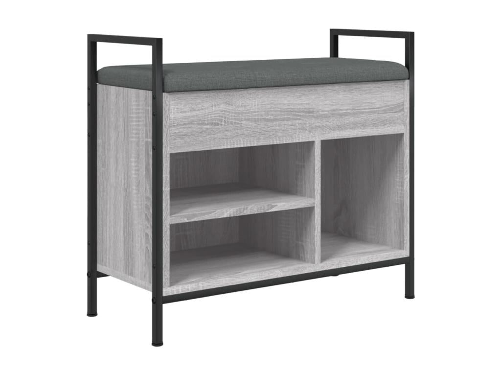 Banc à chaussures Artigeo gris 65.5x32x57.5 cm bois d'ingénierie ZMOX17758