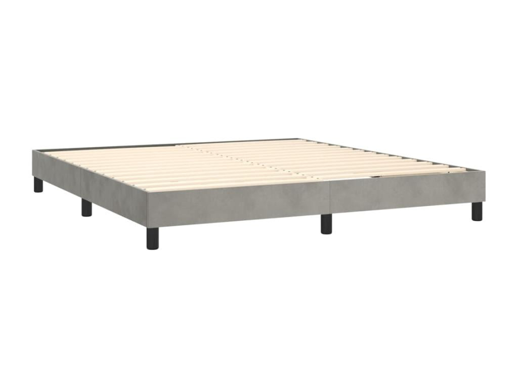 Sommier à Artigeo de lit avec matelas LED Gris clair 180x200 XDUP09399