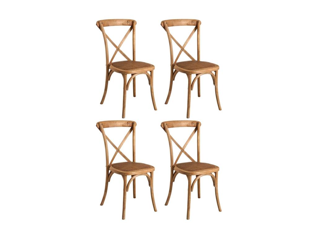 Chaise Cosymeub en orme empilable Lot de 4 VMKI51973