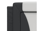 Lit avec matelas noir et blanc 180x200 cm similicuir QMSJ52607