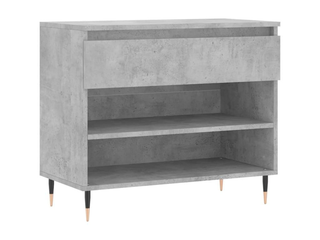 Armoire à chaussures Gris béton 70x36x60 Bois d'ingénierie ZOOQ37619