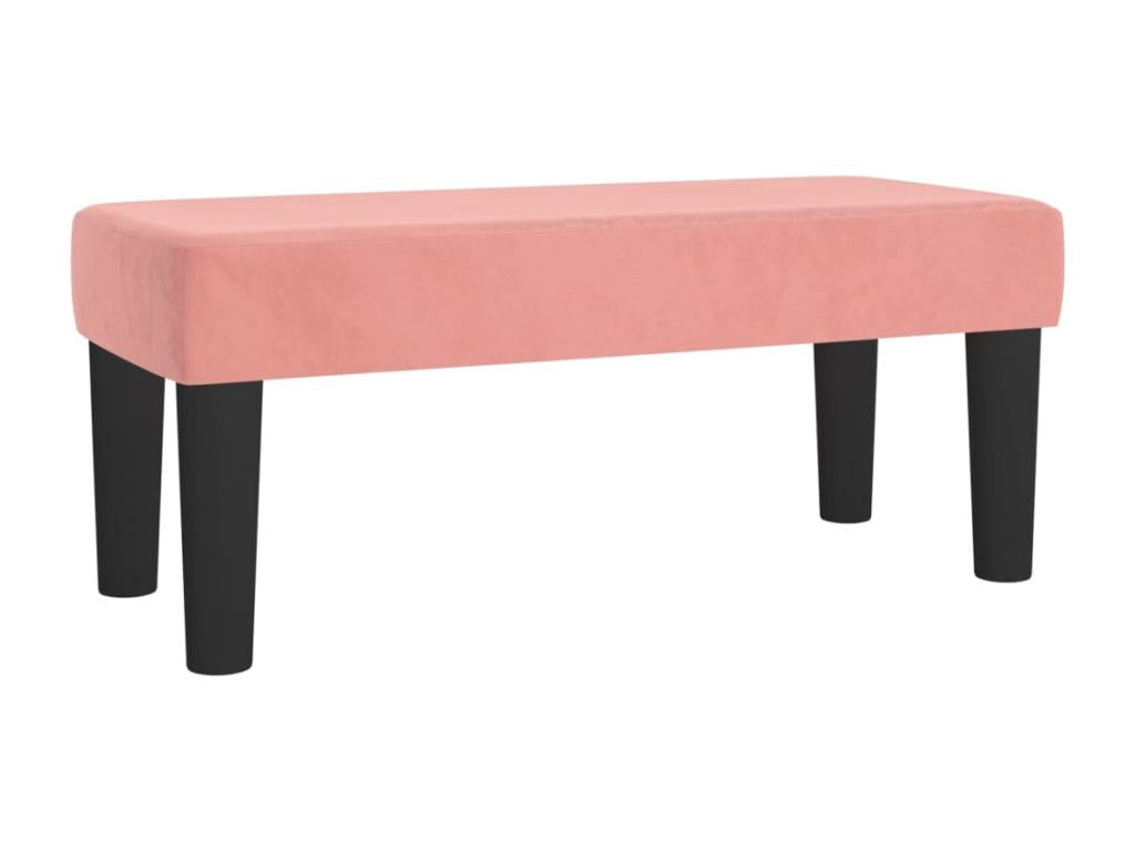 Lit à sommier tapissier avec matelas Rose 100x200 cm Velours HEWK08544