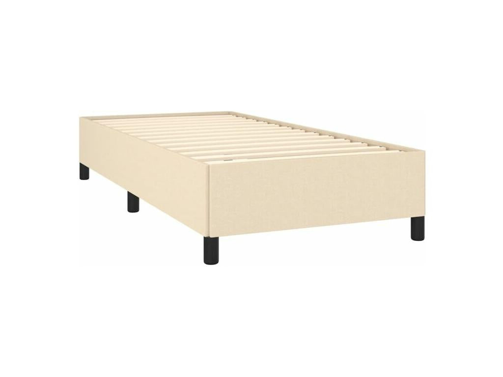 Sommier à Cosymeub de lit avec matelas Crème 100x200 Tissu FQRZ52123