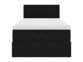Cadre de lit ottoman avec matelas noir 100x200cm velours SUDI12599