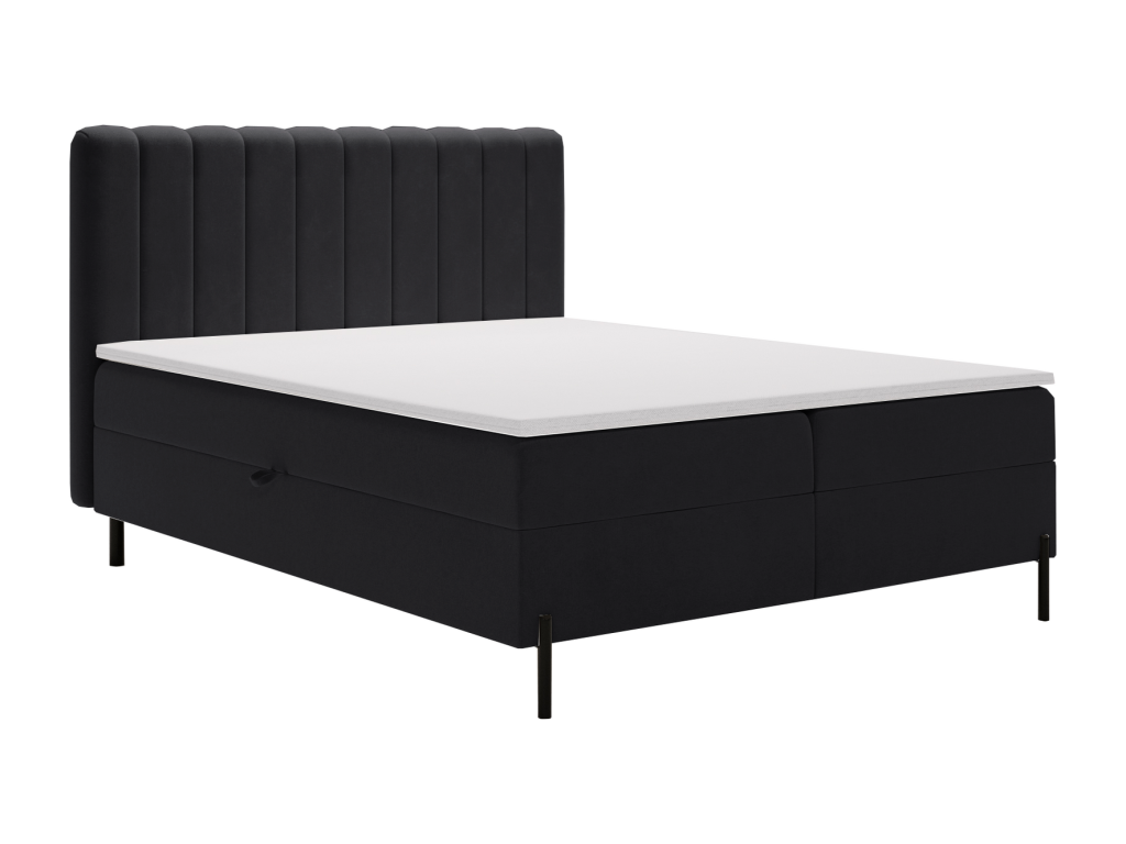 Lit adulte 160x200 Artigeo - Lit vec Rangement et Matelas Ressorts ensachés Lit Noir Artigeo 23 NRZC76921