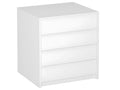 Commode Meuble de rangement coloris blanc - Longueur 50 x Hauteur 73.4 x Profondeur 45 cm UGDE24889