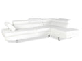 Canapé d'angle droit avec têtières relevables Cosymeub Blanc RSGS59224