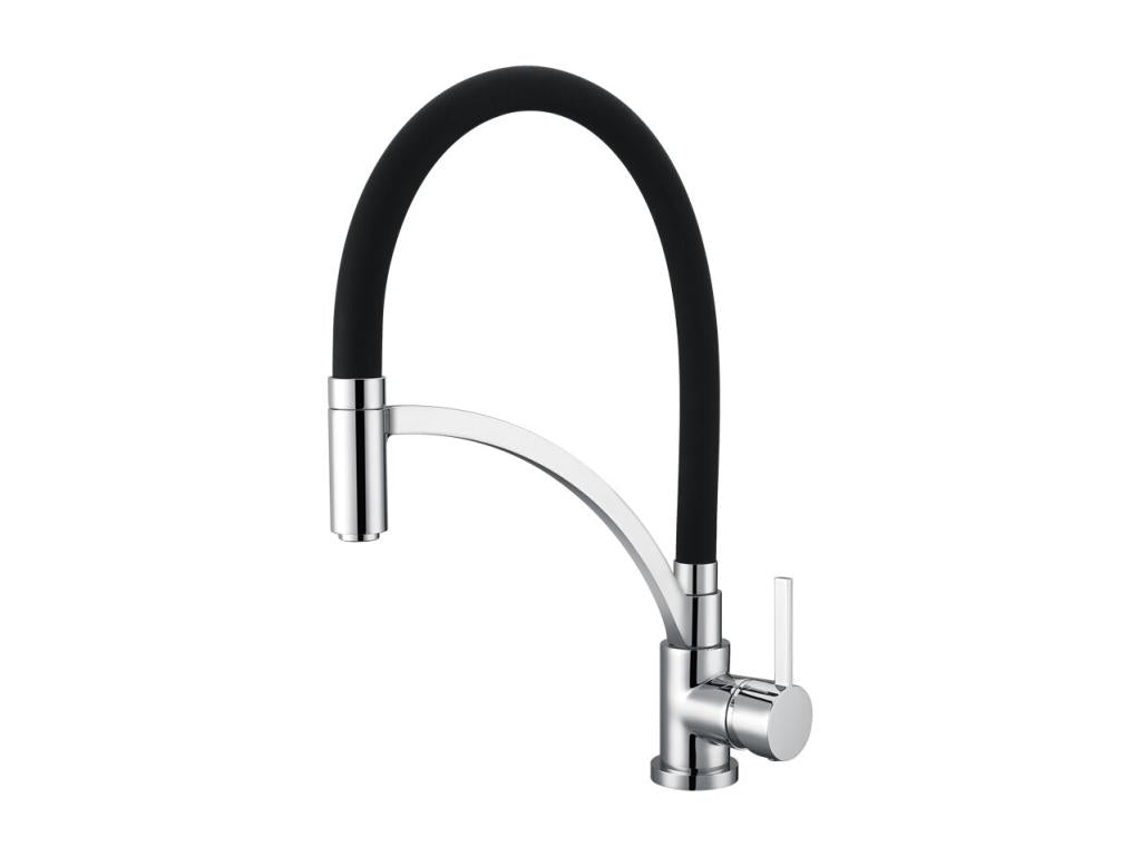 Mitigeur de Cuisine avec Douchette Extractible 2 Jets aux Choix Robinet de Cuisine Chromé Mitigeur d'évier Rotatif ZRTB89605