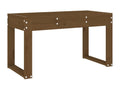 Banc de jardin marron miel 80x38x45 bois de pin massif IEZC29148