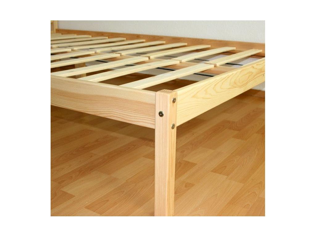 Lit adulte 2 personnes bois marron 146x206x33 cm lit06021 IQLV99745