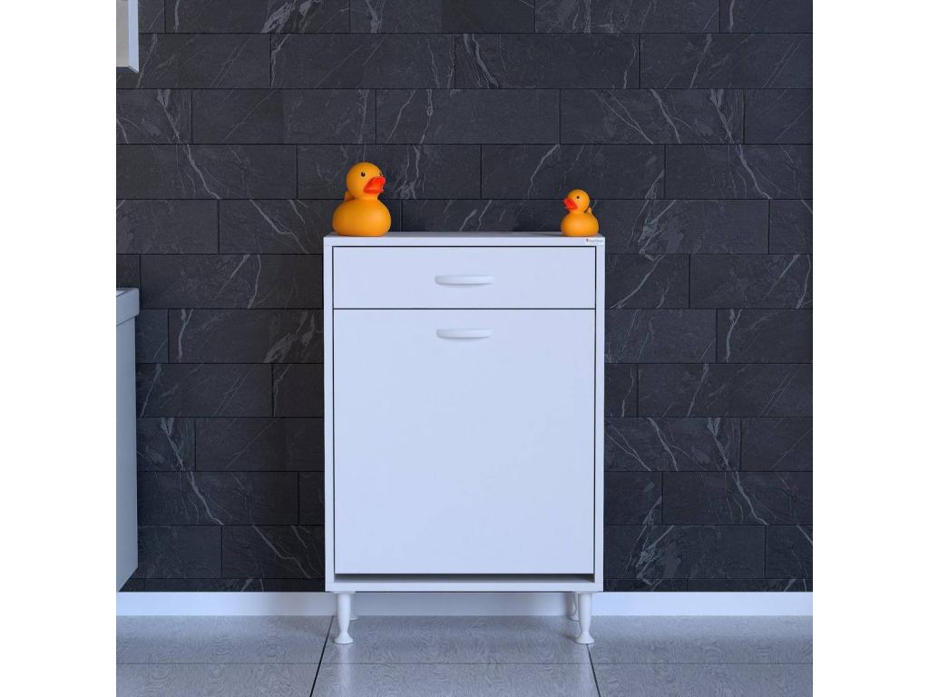 Meuble à Linge Aktif Blanc 65x32,5x88 cm Cosymeub XDAX81716