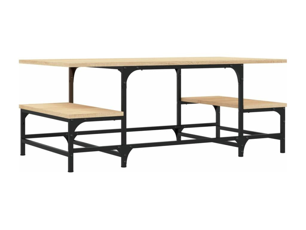 Table basse chêne Artigeo 100x50.5x40 bois d'ingénierie QUXG70562