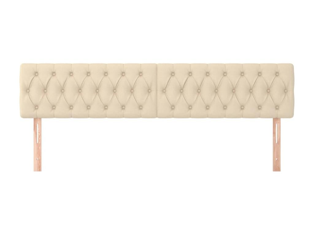 Têtes de lit 2 pcs Crème 100x7x78/88 cm Tissu YLZO12300