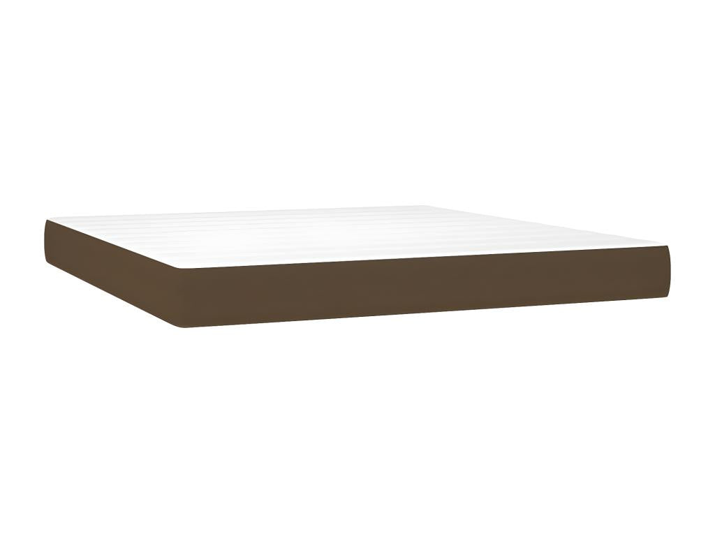 Lit à sommier tapissier avec matelas Marron foncé 160x200 cm IKSH75458