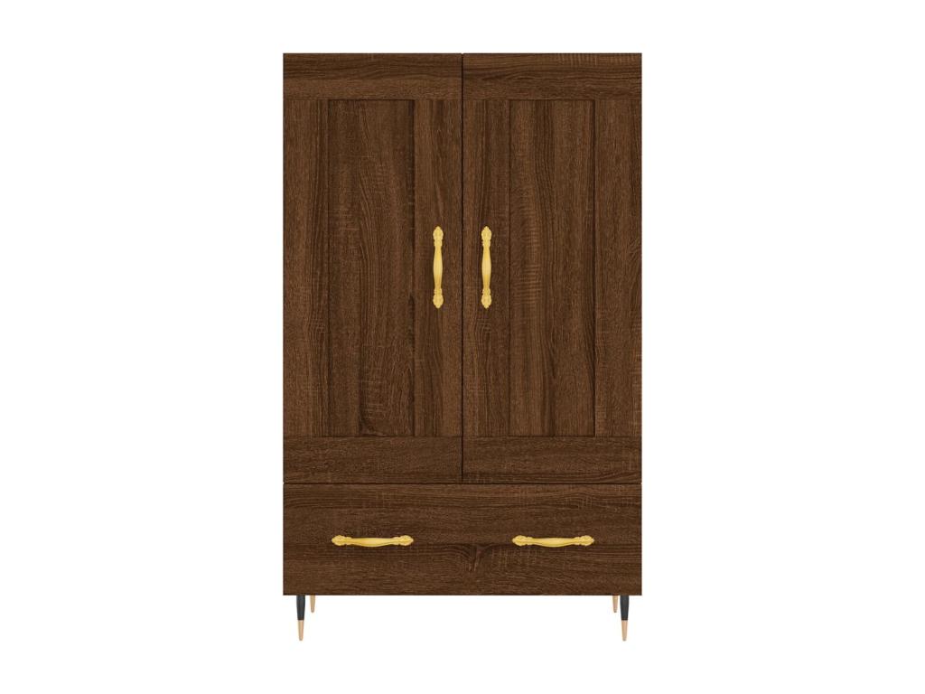 Buffet haut chêne marron 69.5x31x115 cm bois d'ingénierie DXBI97148
